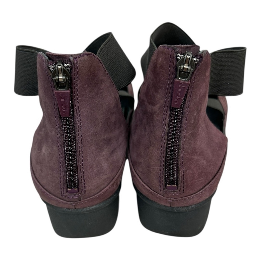Dansko Laura nubuck cross-strap perforated wedge shoes in purple size 41 - Picture 5 of 5